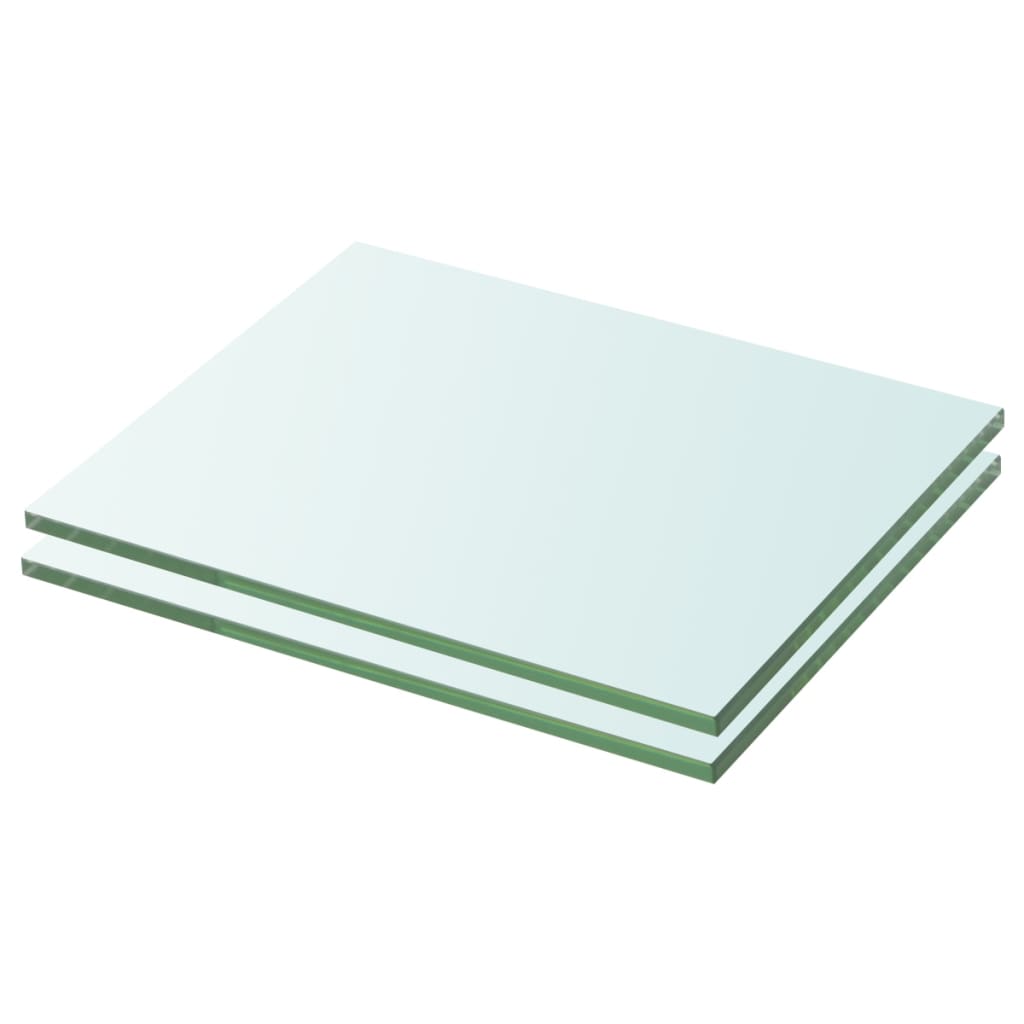 Shelves 2 pcs Panel Glass Clear 20x20 cm - Casper Homes