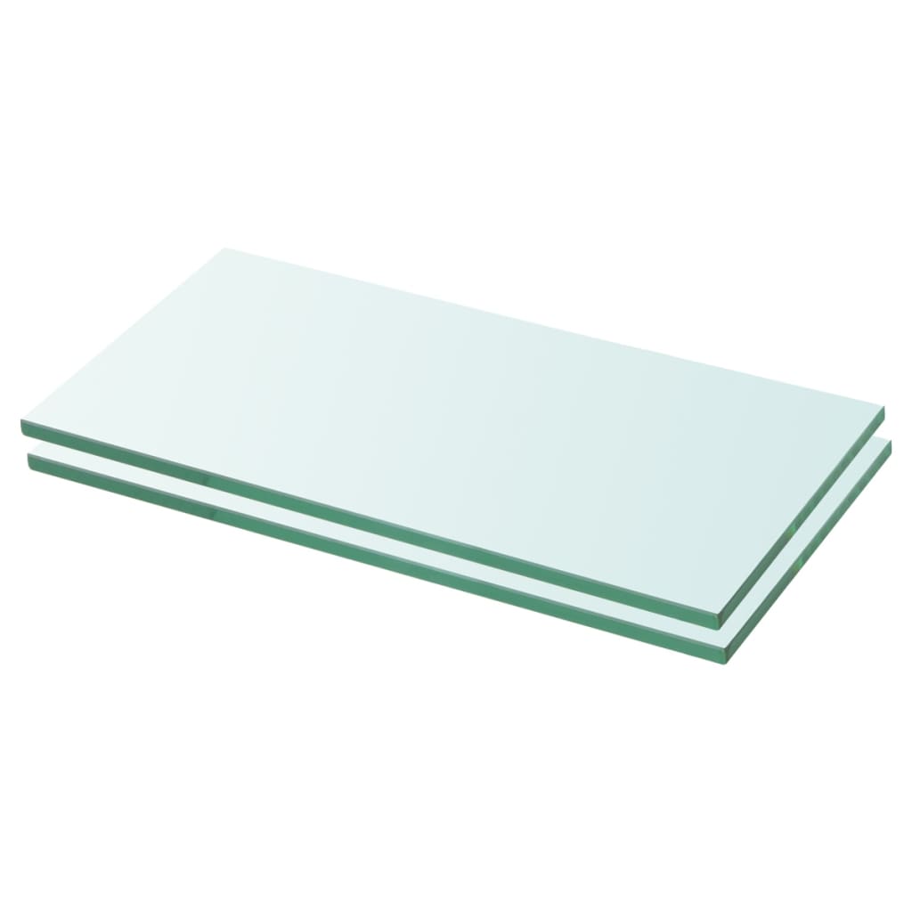 Shelves 2 pcs Panel Glass Clear 20x30 cm - Discount Dealers