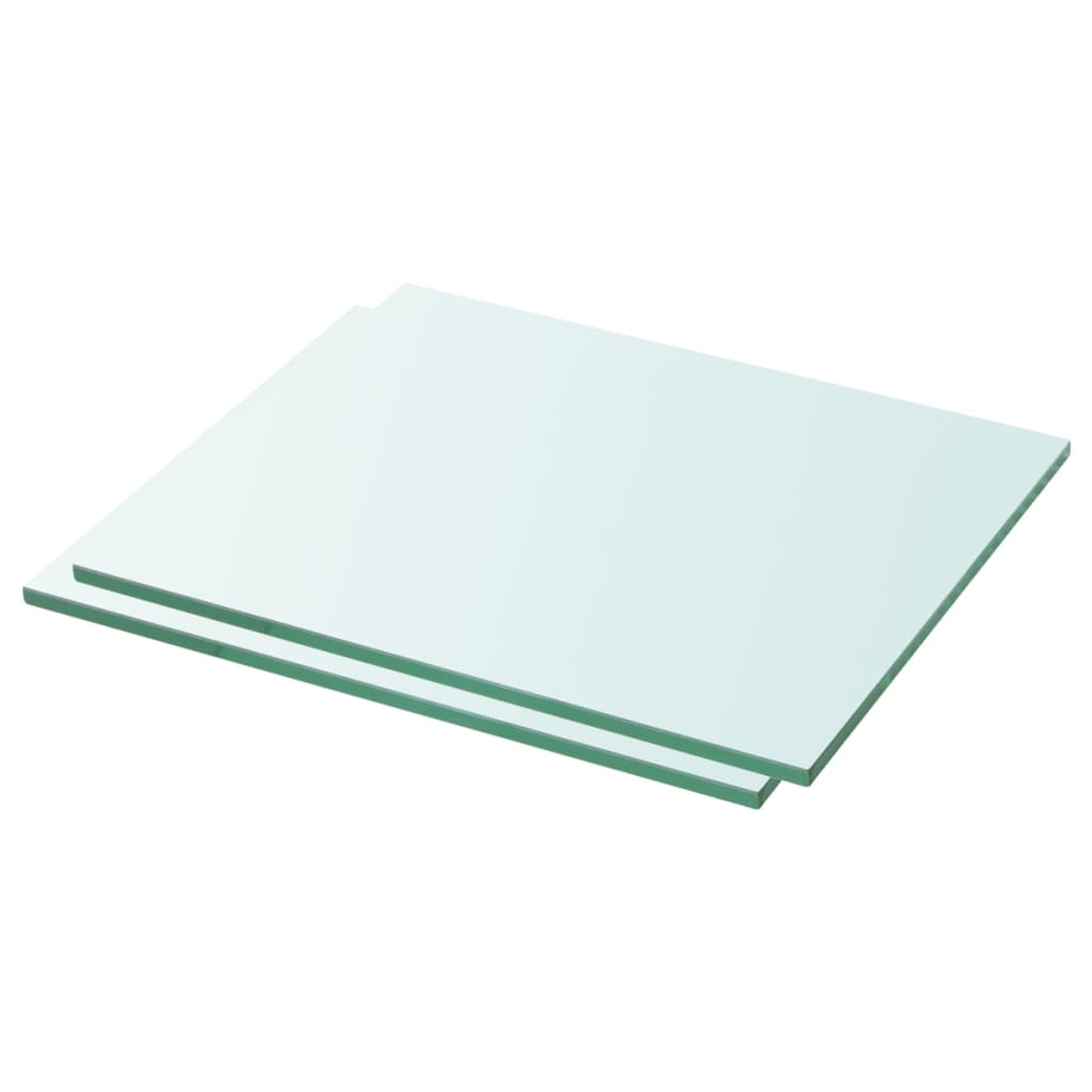 Shelves 2 pcs Panel Glass Clear 30x20 cm - Merlin Deals