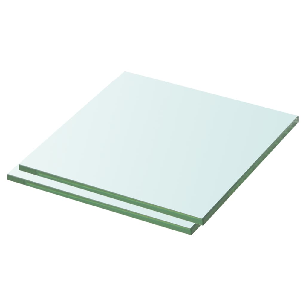 Shelves 2 pcs Panel Glass Clear 30x25 cm - Casper Homes