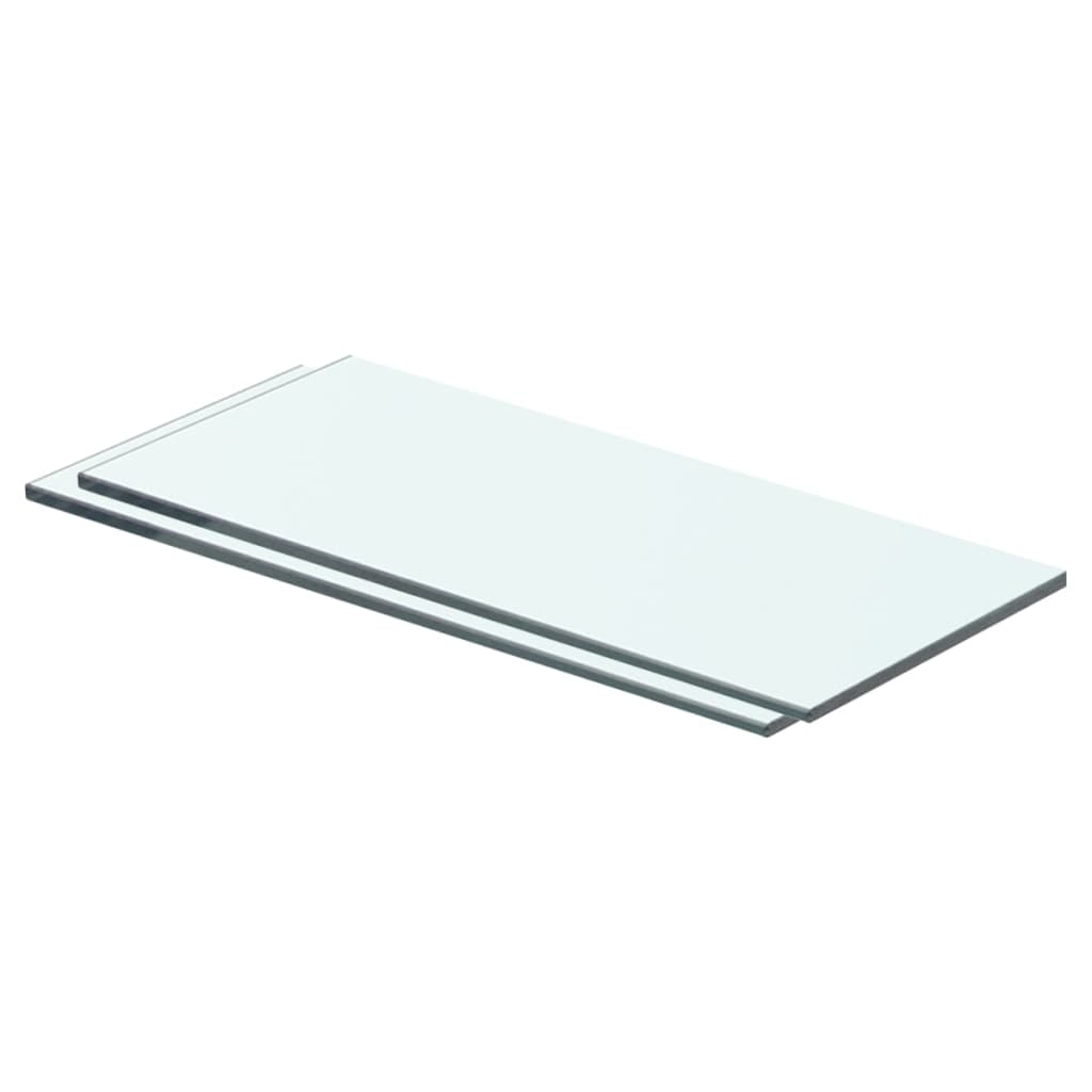 Shelves 2 pcs Panel Glass Clear 40x12 cm - Design Hut