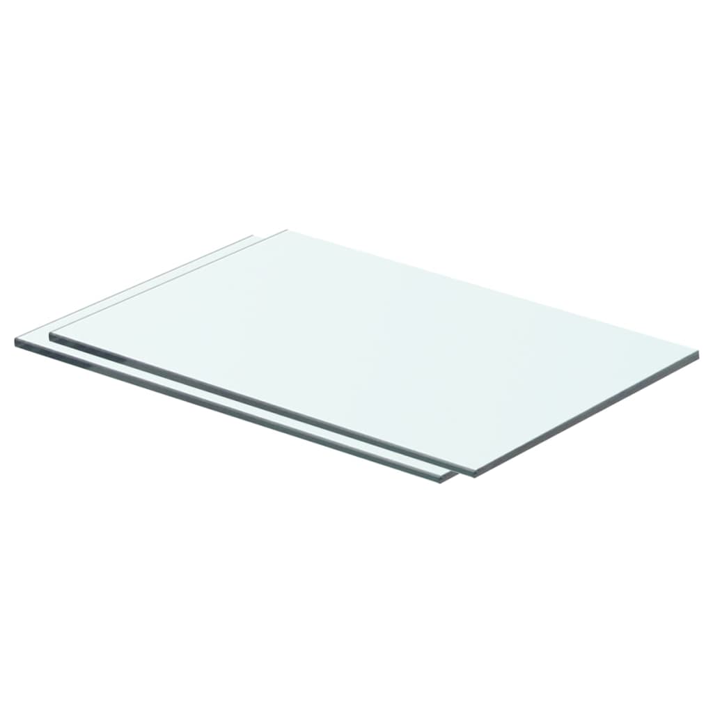 Shelves 2 pcs Panel Glass Clear 40x20 cm - Merlin Deals