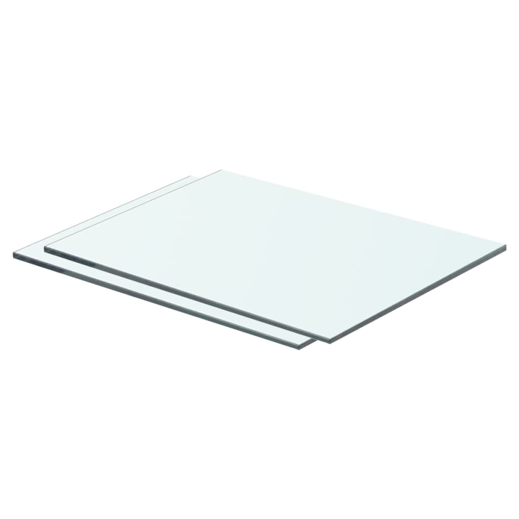 Shelves 2 pcs Panel Glass Clear 40x25 cm - Brittle & Co
