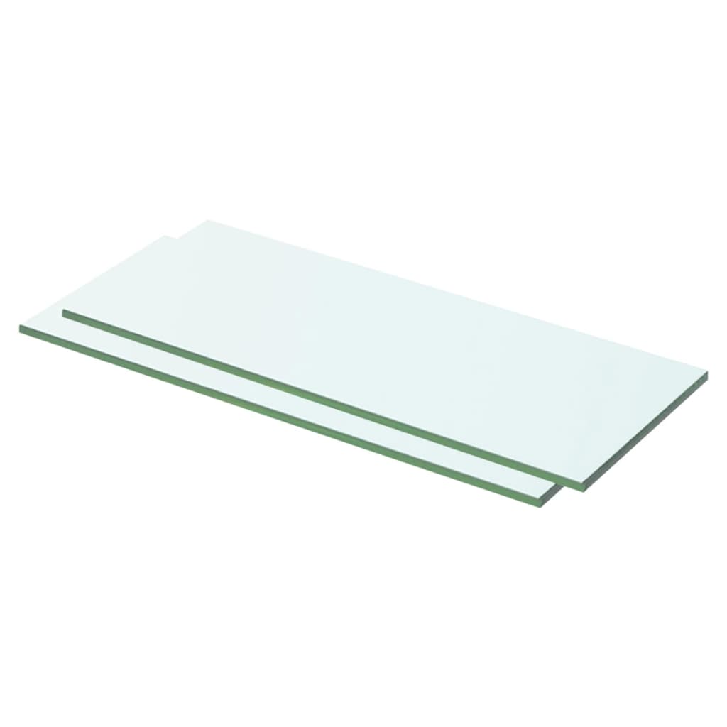 Shelves 2 pcs Panel Glass Clear 50x15 cm - Direct Imports