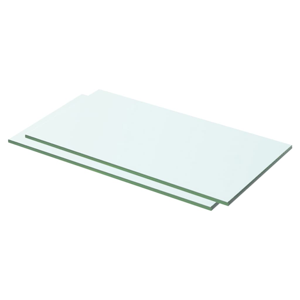 Shelves 2 pcs Panel Glass Clear 50x20 cm - Style and Chic