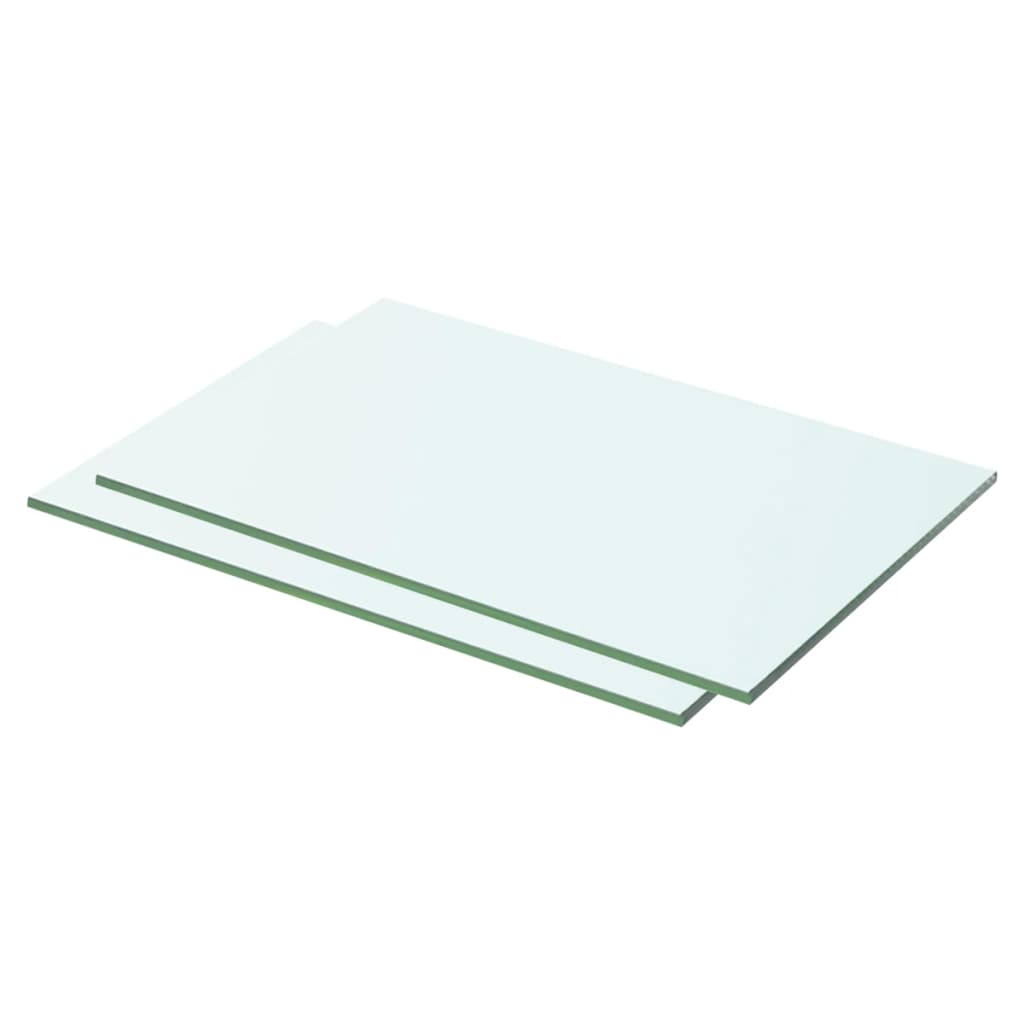 Shelves 2 pcs Panel Glass Clear 50x25 cm - Brittle & Co