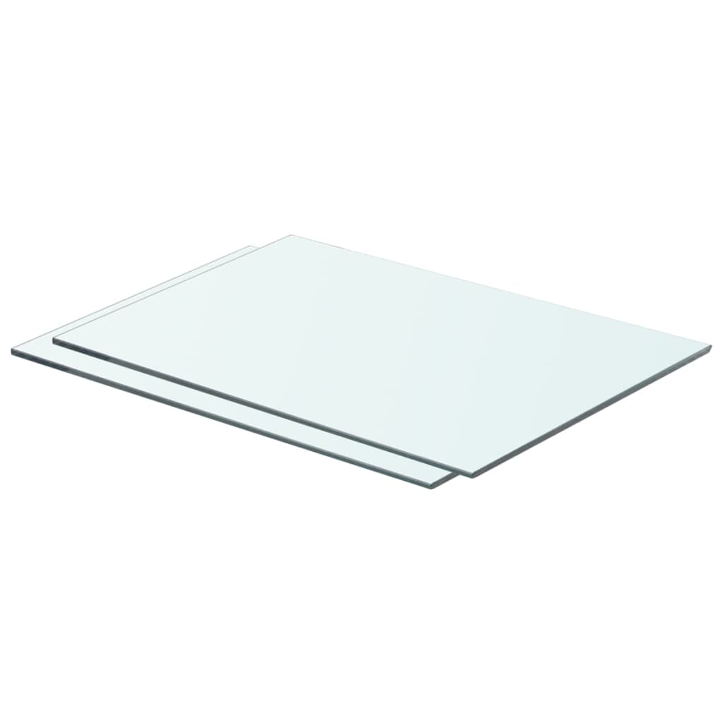 Shelves 2 pcs Panel Glass Clear 50x30 cm - Merkel Designers