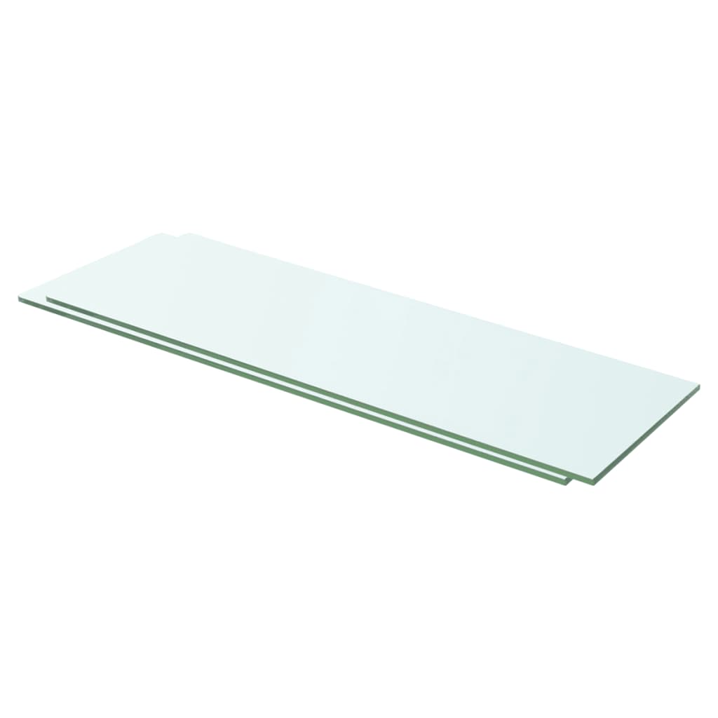 Shelves 2 pcs Panel Glass Clear 60x15 cm - Unbeatable Bargains