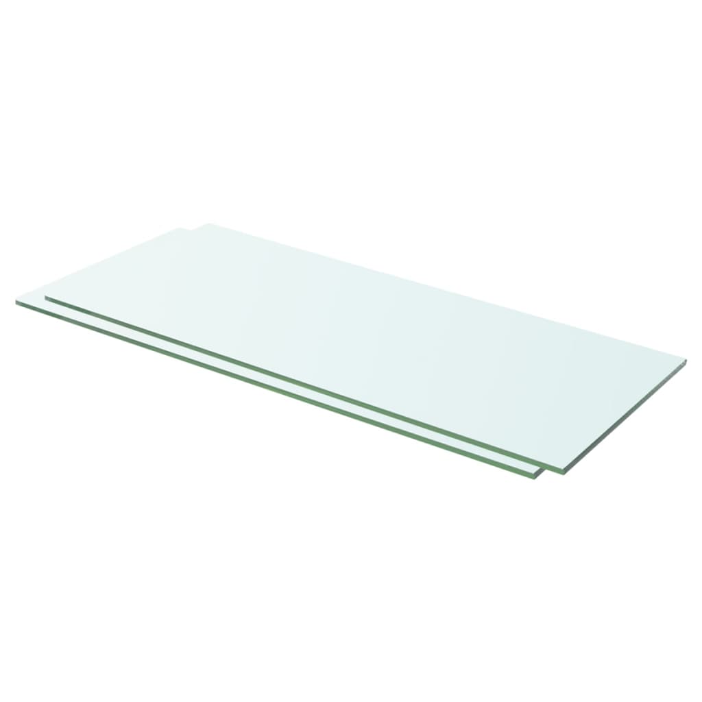 Shelves 2 pcs Panel Glass Clear 60x20 cm - All Things Good