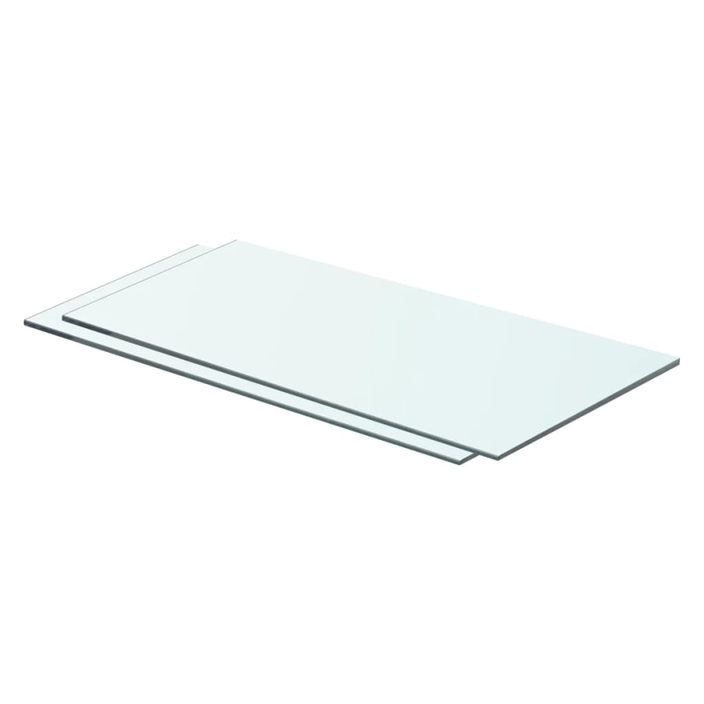 Shelves 2 pcs Panel Glass Clear 60x25 cm - Casper Homes