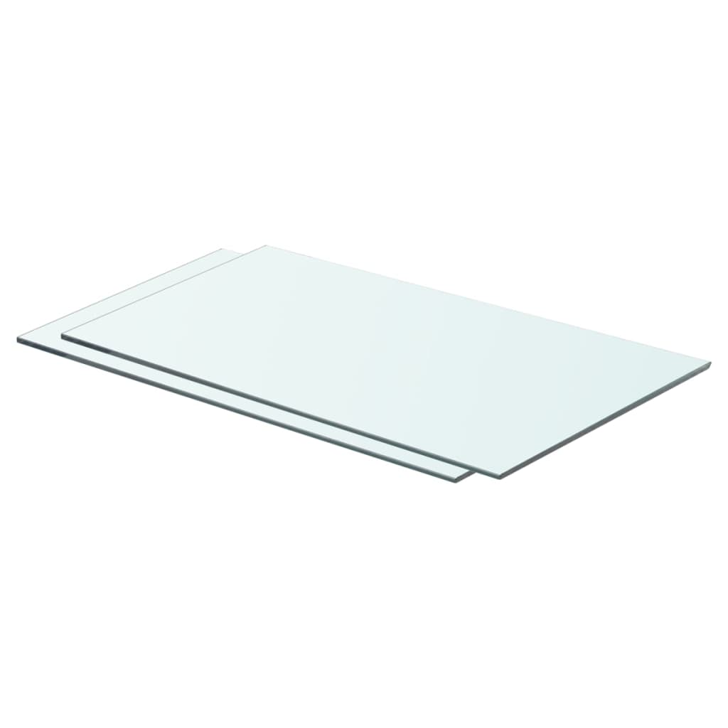 Shelves 2 pcs Panel Glass Clear 60x30 cm - Direct Imports