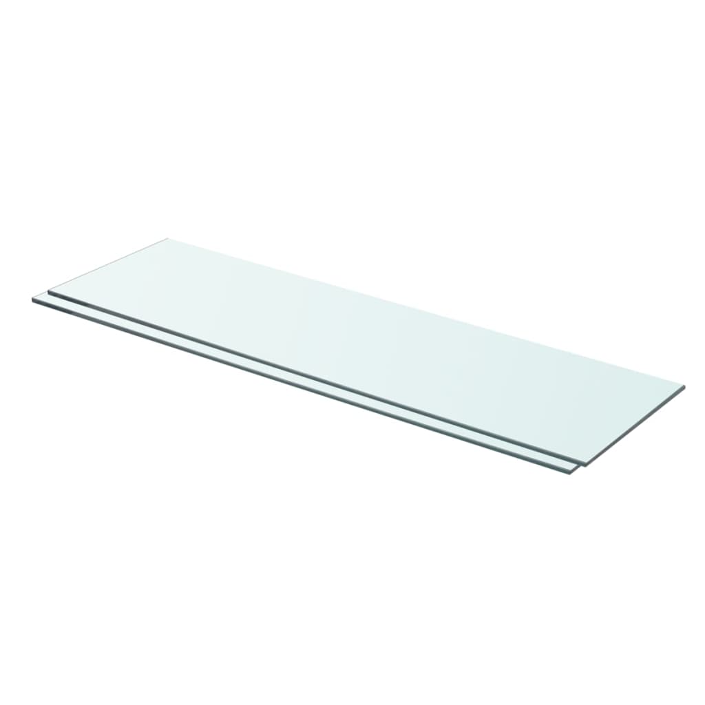 Shelves 2 pcs Panel Glass Clear 70x20 cm - The Home Maker