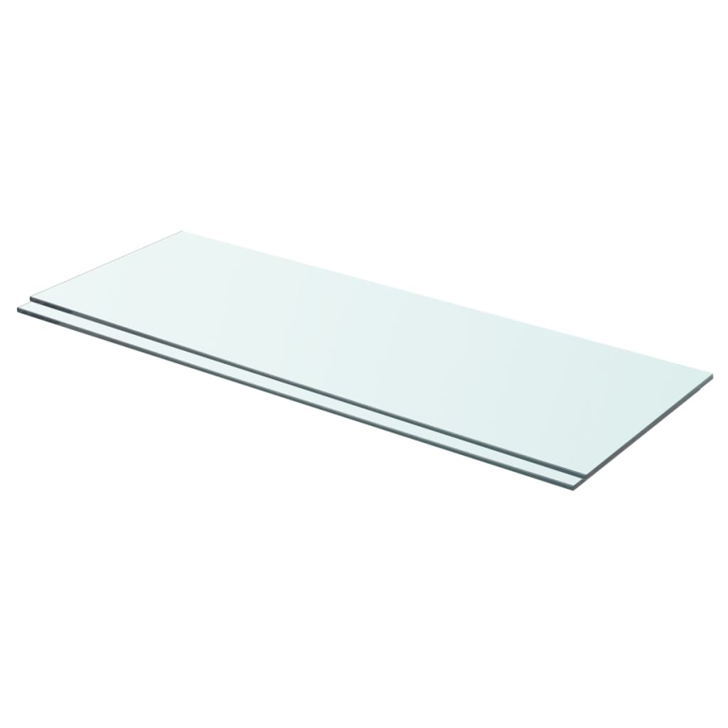 Shelves 2 pcs Panel Glass Clear 70x25 cm - R and M Furniture