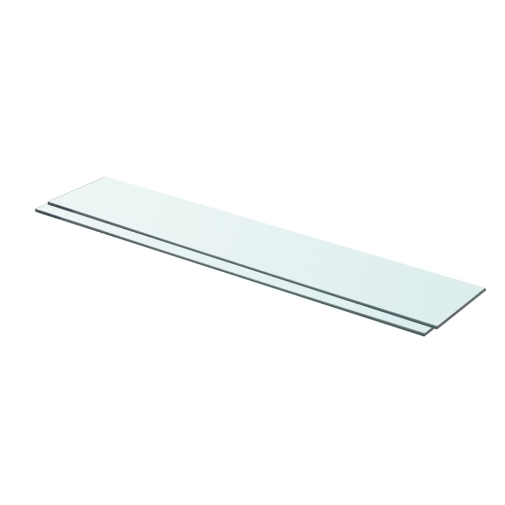Shelves 2 pcs Panel Glass Clear 80x15 cm - Casper Homes