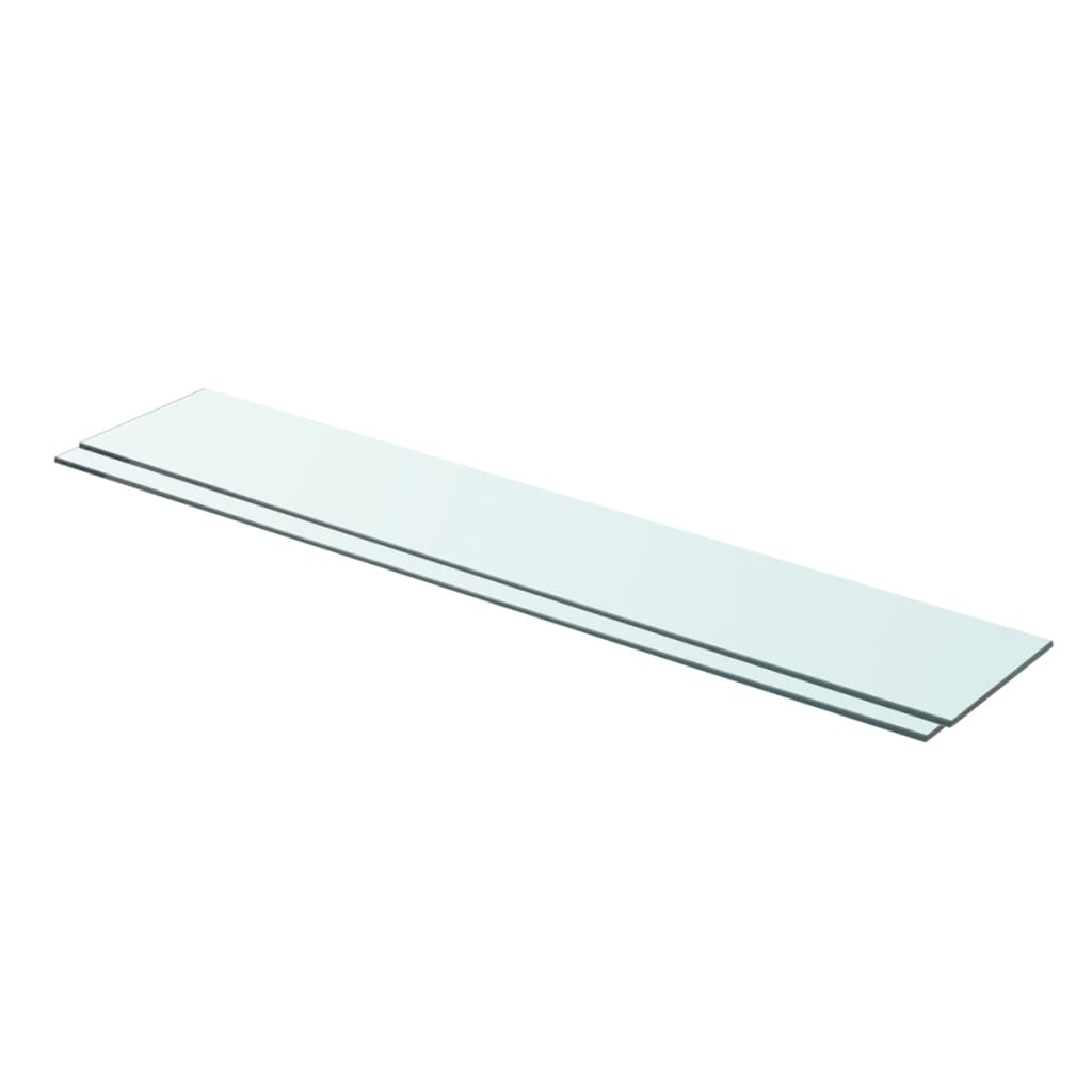 Shelves 2 pcs Panel Glass Clear 90x15 cm - Casper Homes