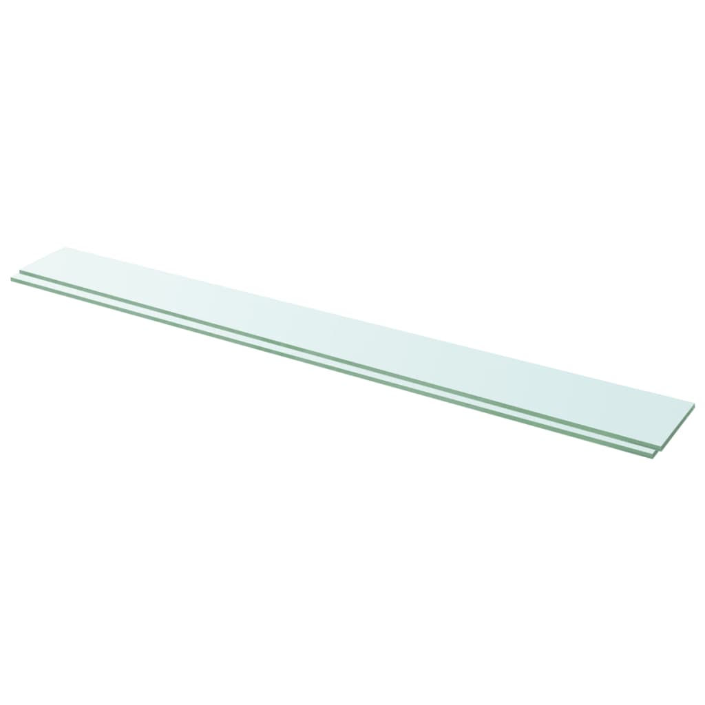 Shelves 2 pcs Panel Glass Clear 110x12 cm - Direct Imports