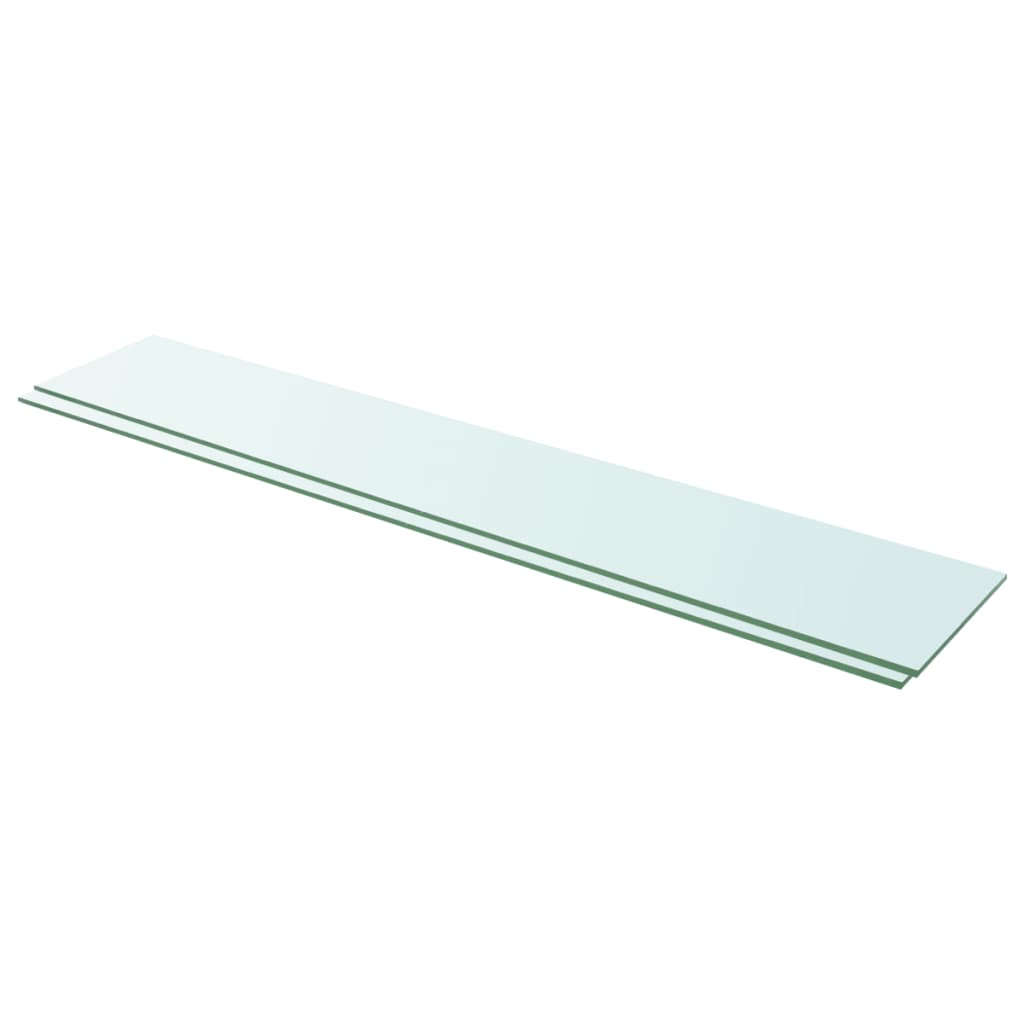 Shelves 2 pcs Panel Glass Clear 110x20 cm - Merlin Deals