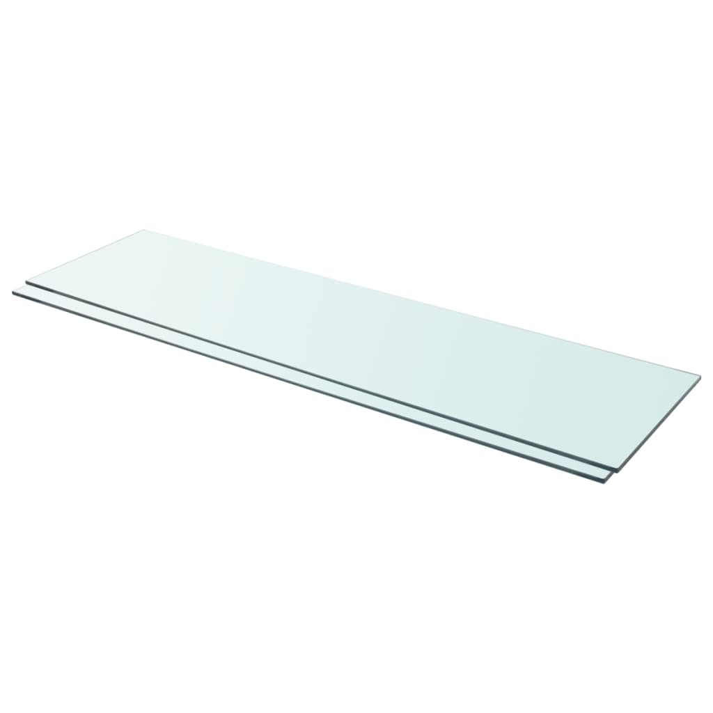 Shelves 2 pcs Panel Glass Clear 110x30 cm - R and M Furniture