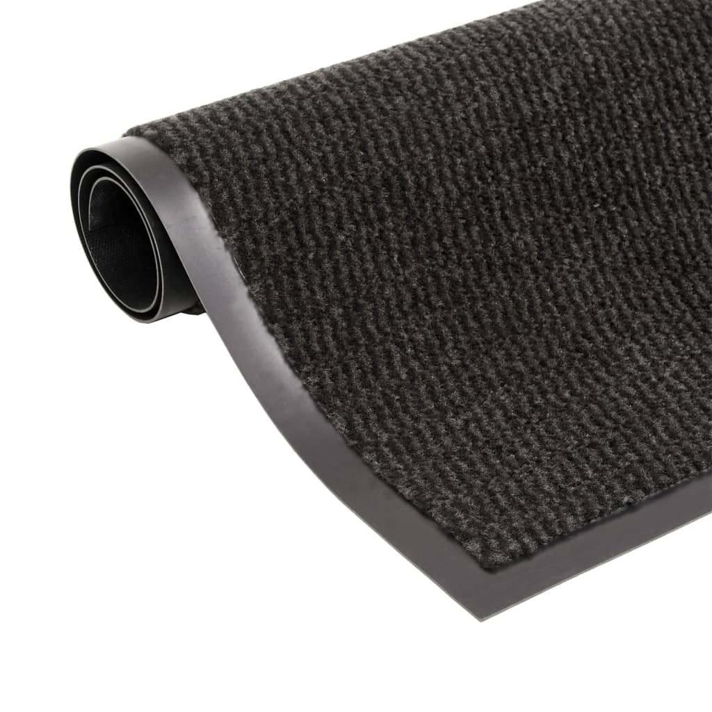 Dust Control Mats 2 Pcs Rectangular Tufted 40x60cm Black - Design Hut
