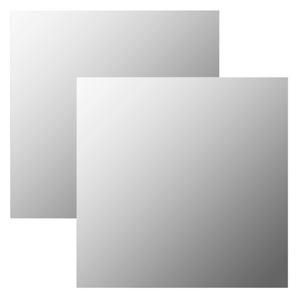Wall Mirrors 2 pcs 50x50 cm Square Glass - All Things Good