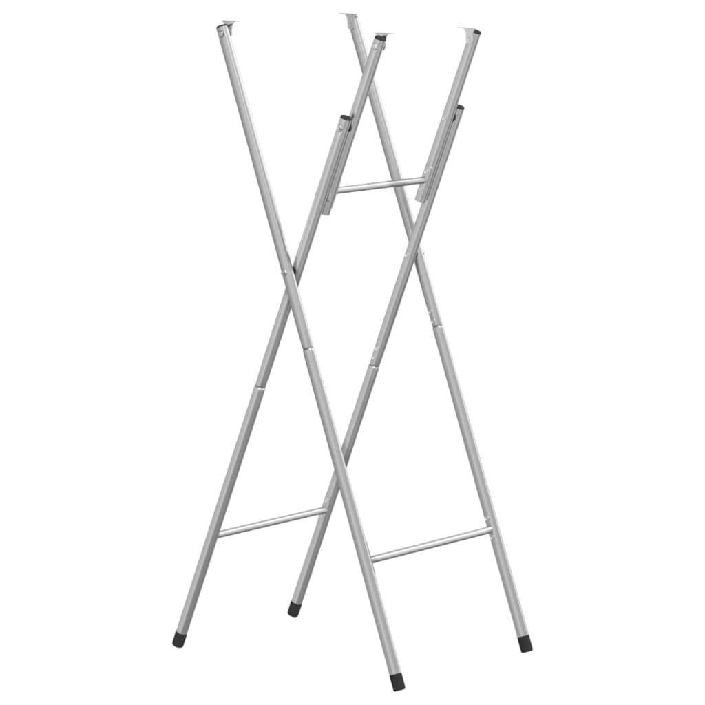 Folding Bar Table Legs Silver 45x53x108 cm Galvanised Steel - Decor Base
