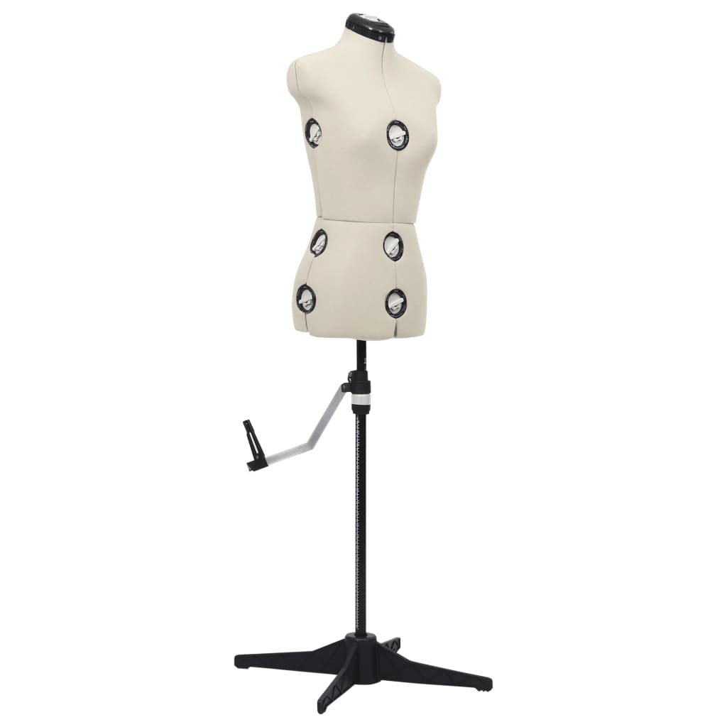 Adjustable Dress Form Female Cream S Size 33-40 - Merkel Designers