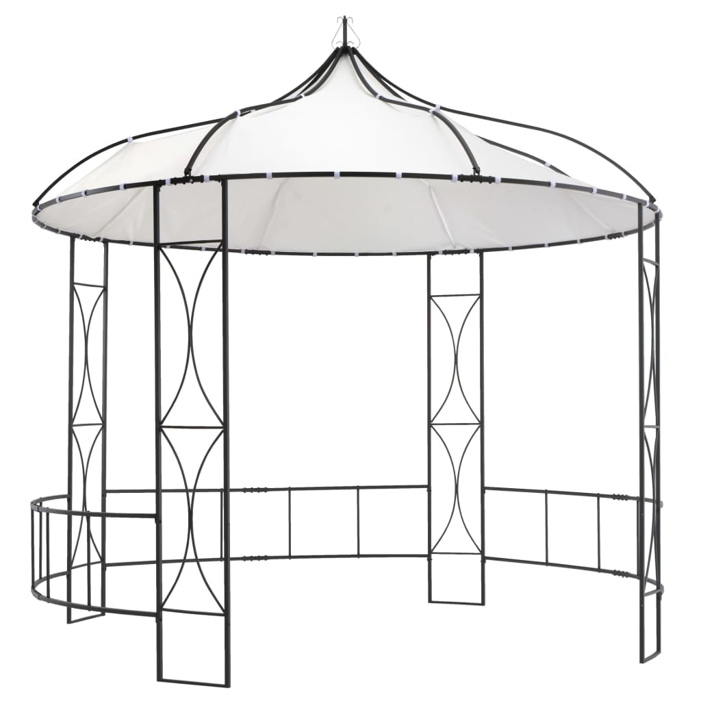 Gazebo 300x290 cm White Round - Casper Homes