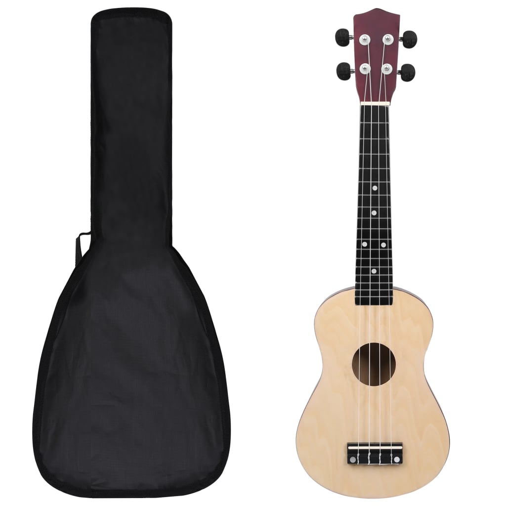 Soprano Ukulele Set with Bag for Kids Light Wood 23" - Millennium Furniture