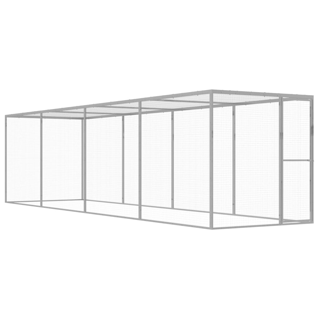 Cat Cage 6x1.5x1.5 m Galvanised Steel - Style and Chic