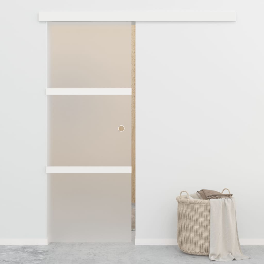 Sliding Door with Soft Stops ESG Glass and Aluminium 76x205cm - Millennium Furniture