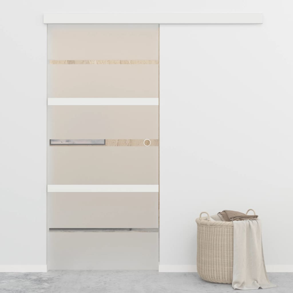 Sliding Door with Soft Stops ESG Glass and Aluminium 90x205cm - Millennium Furniture
