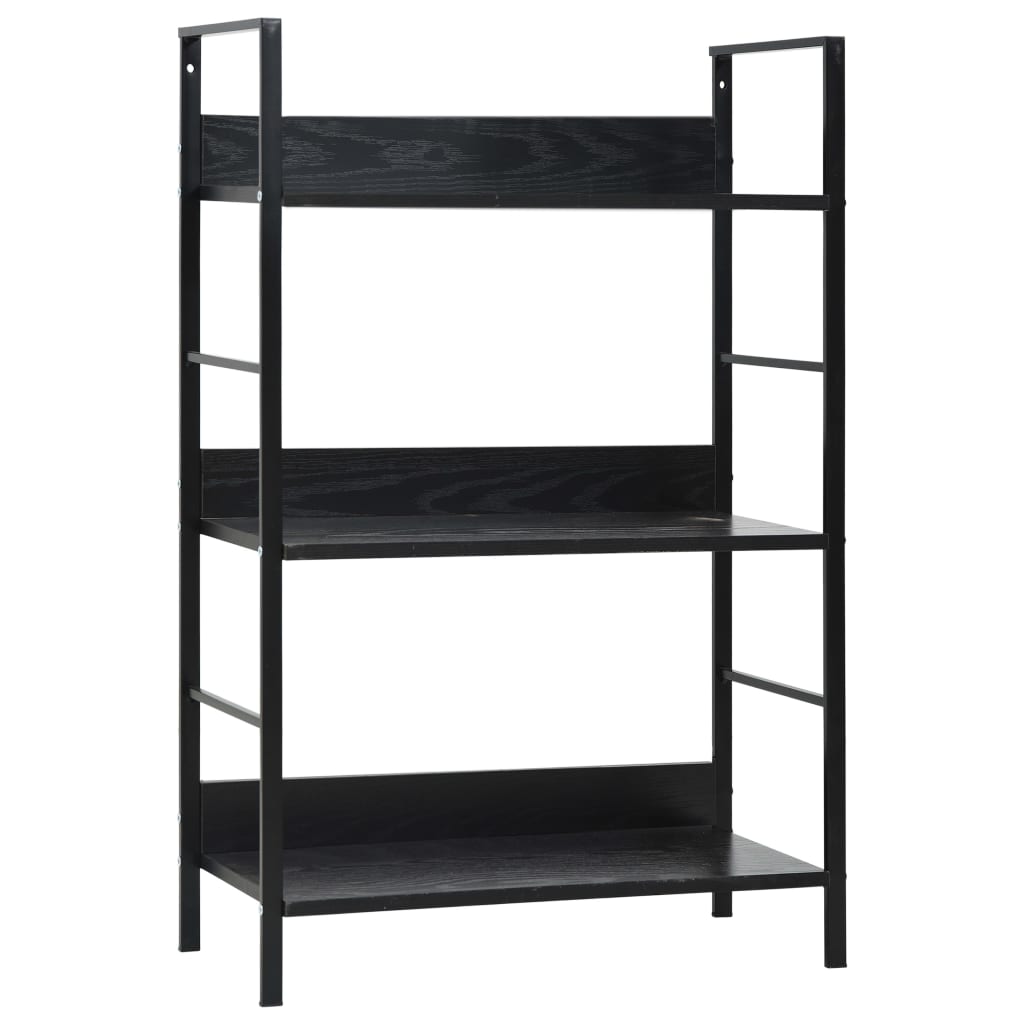3-Layer Book Shelf Black 60x27.6x90.5 cm Engineered Wood - Unbeatable Bargains