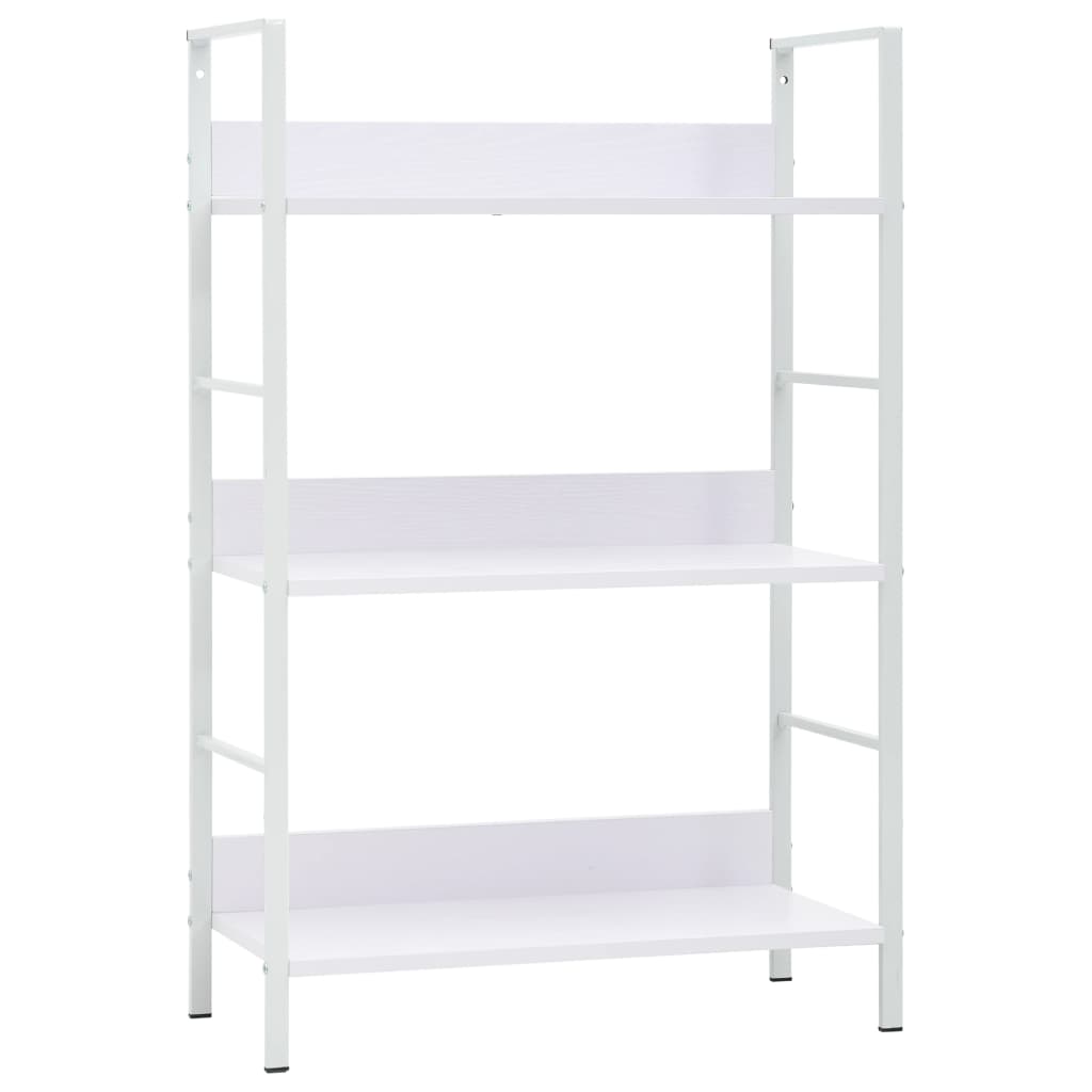 3-Layer Book Shelf White 60x27.6x90.5 cm Engineered Wood - Design Hut