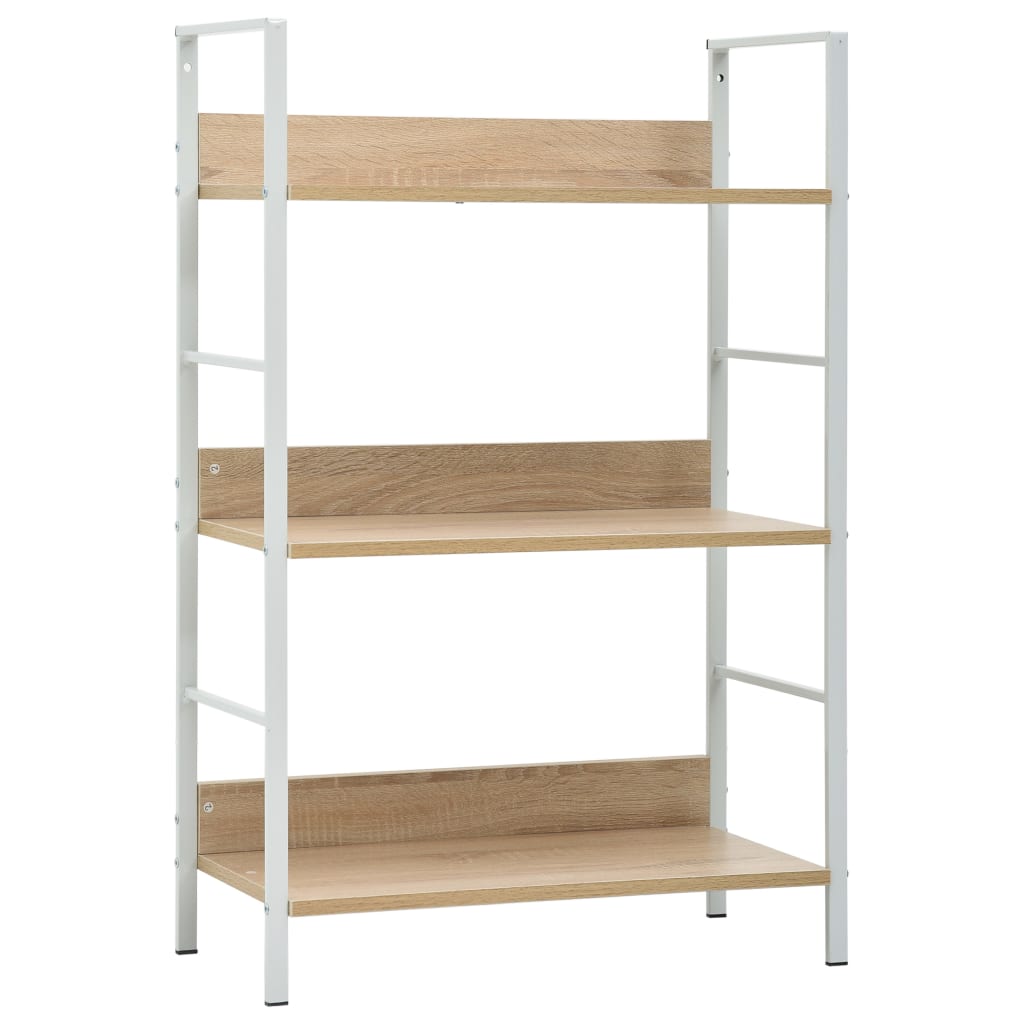 3-Layer Book Shelf Oak 60x27.6x90.5 cm Engineered Wood - R and M Furniture