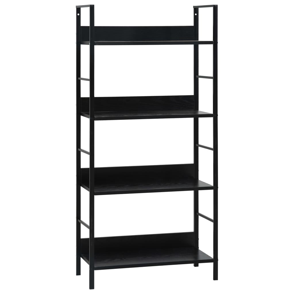 4-Layer Book Shelf Black 60x27.6x124.5 cm Engineered Wood - Design Hut