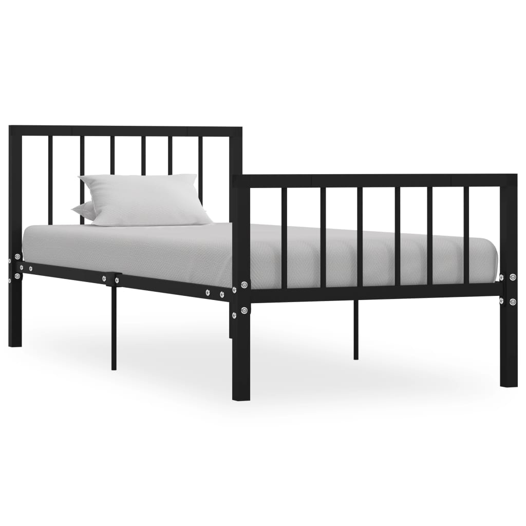 Bed Frame Black Metal 100x200 cm - Merkel Designers