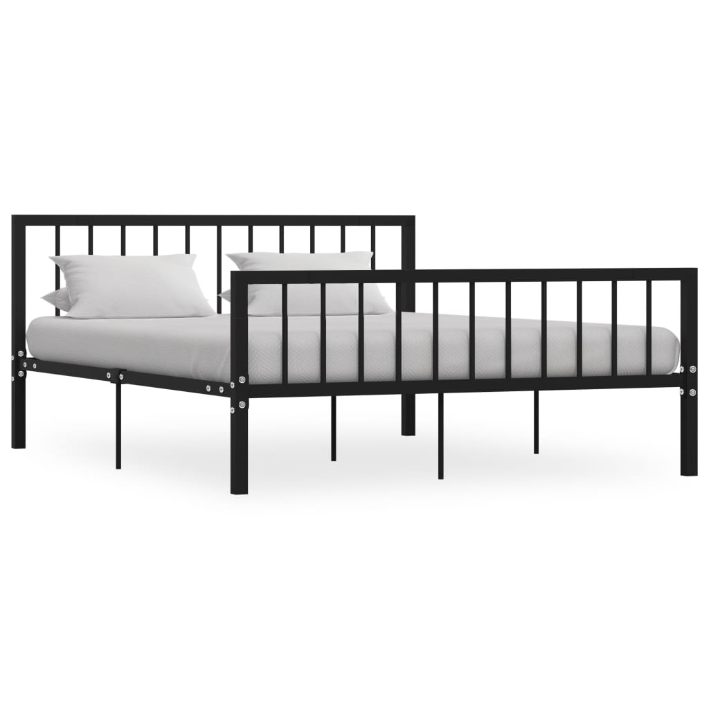 Bed Frame Black Metal 160x200 cm - Casper Homes