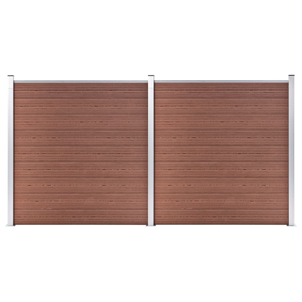 Garden Fence WPC 353x186 cm Brown - Casper Homes