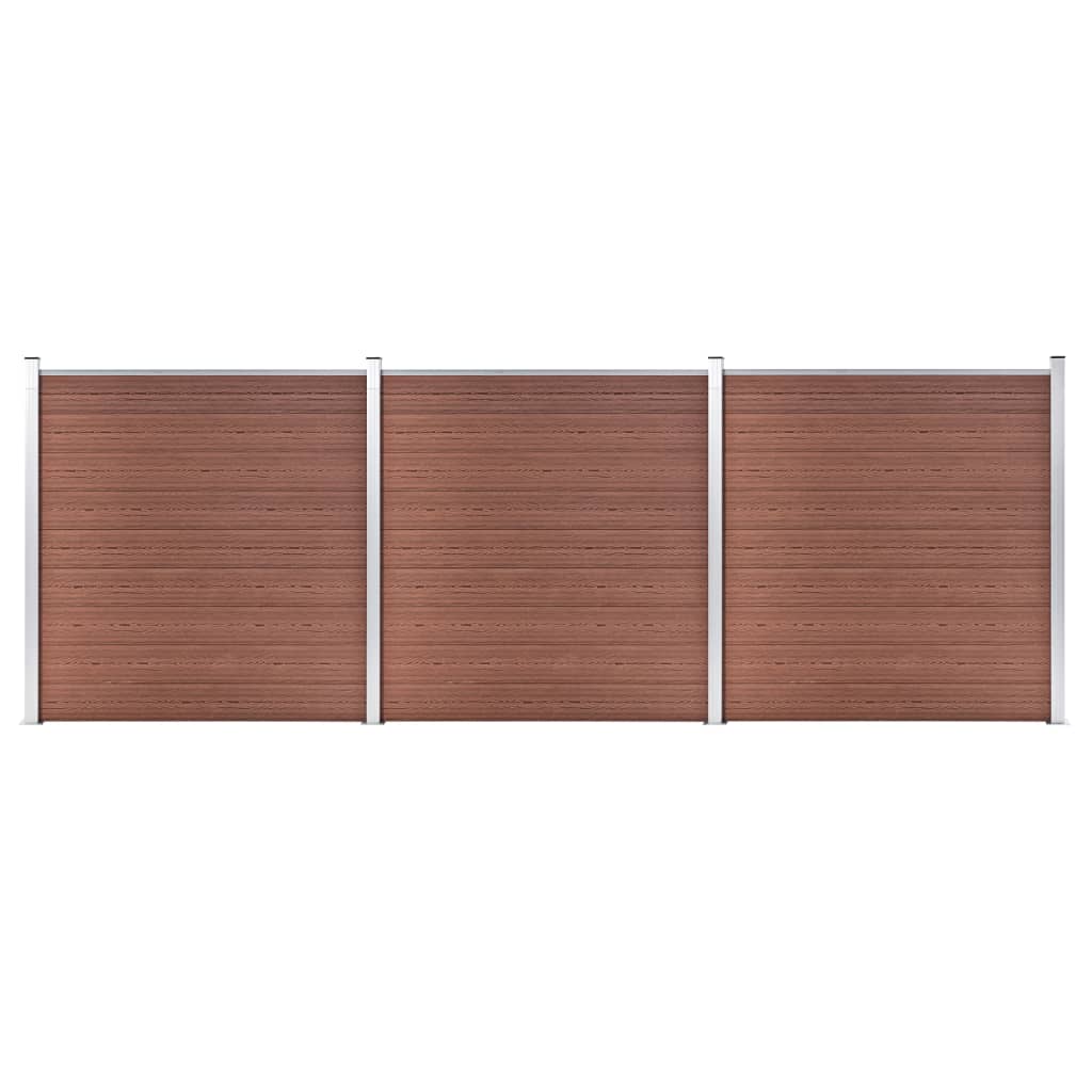 Garden Fence WPC 526x186 cm Brown - Merkel Designers
