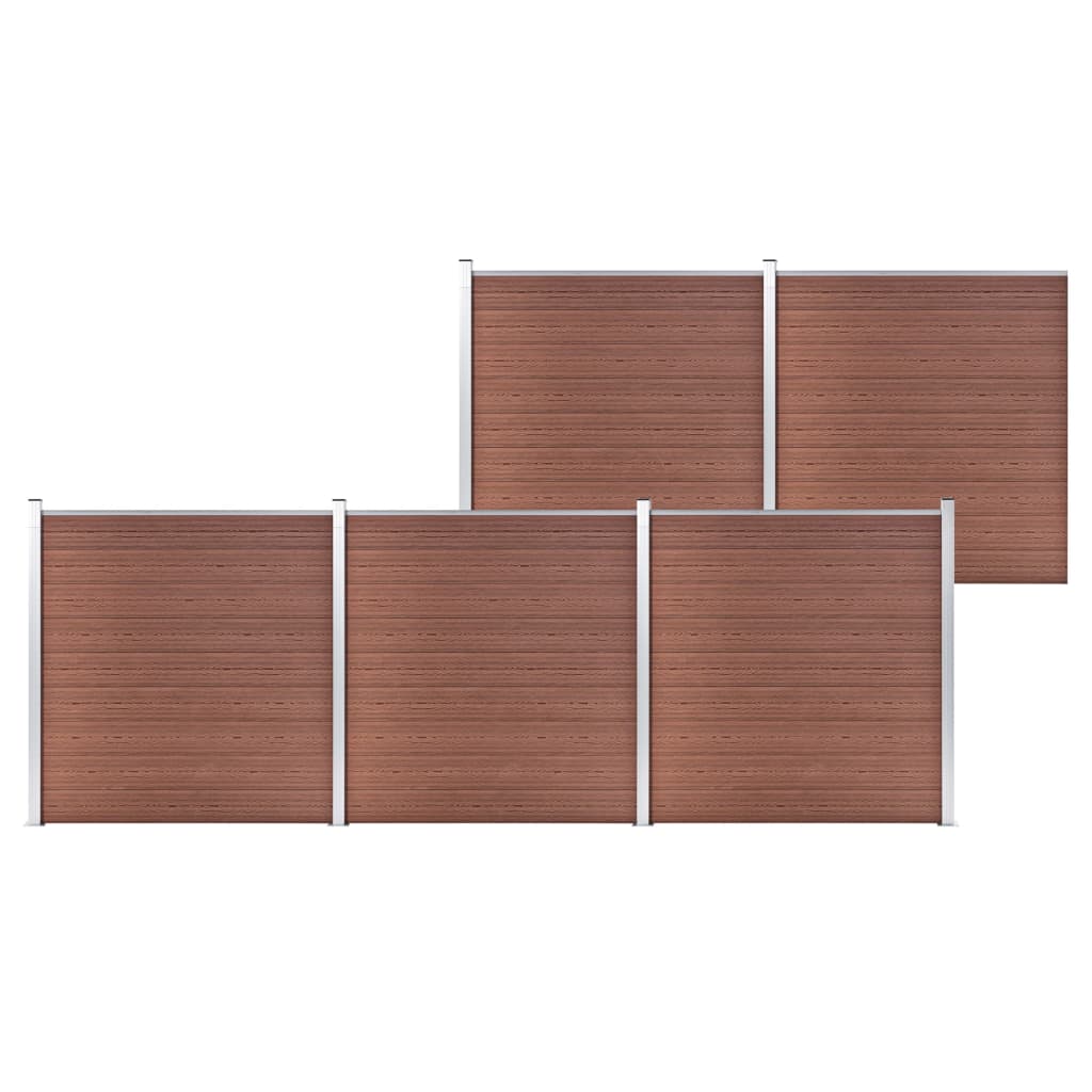 Garden Fence WPC 872x186 cm Brown - All Things Good