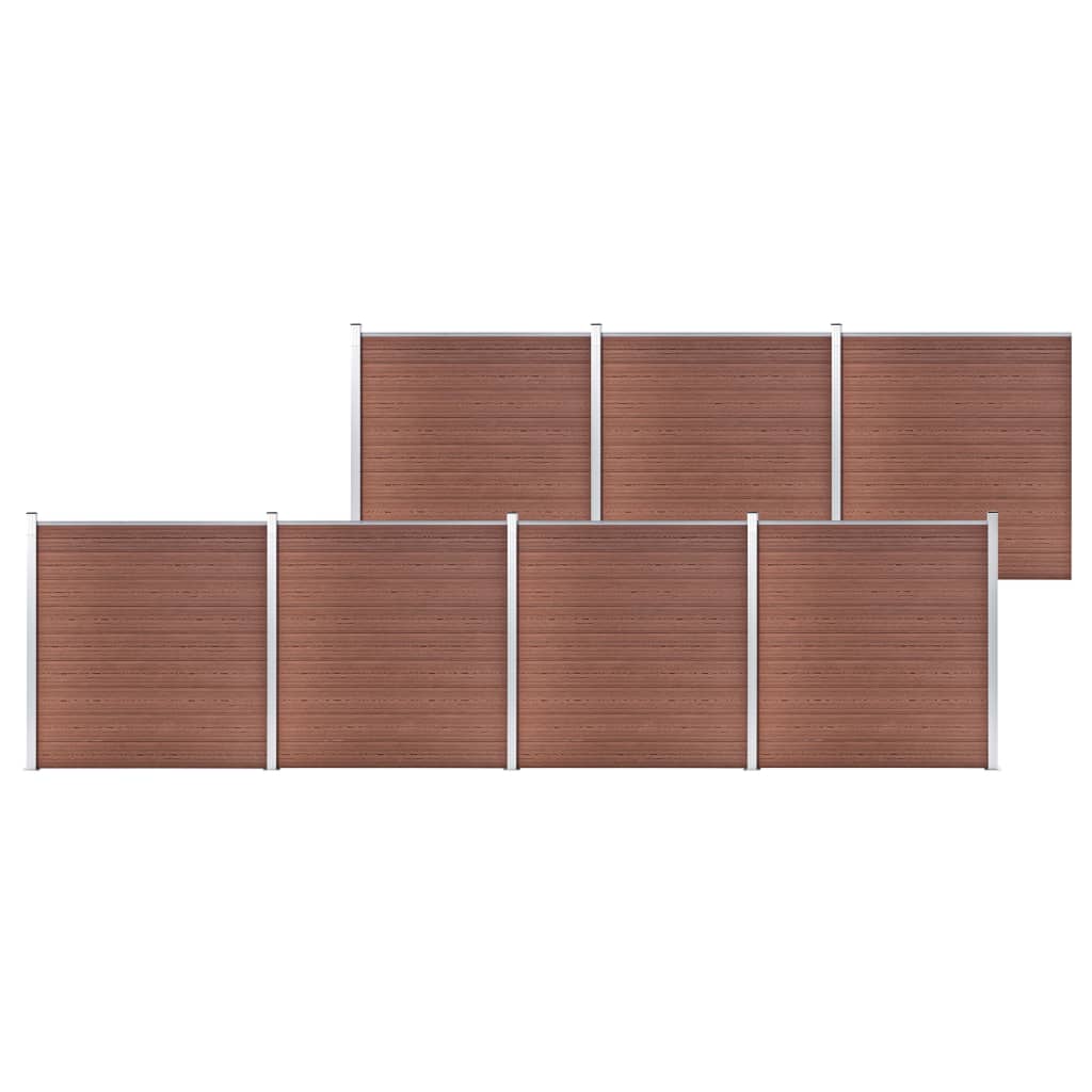 Garden Fence WPC 1218x186 cm Brown - Millennium Furniture