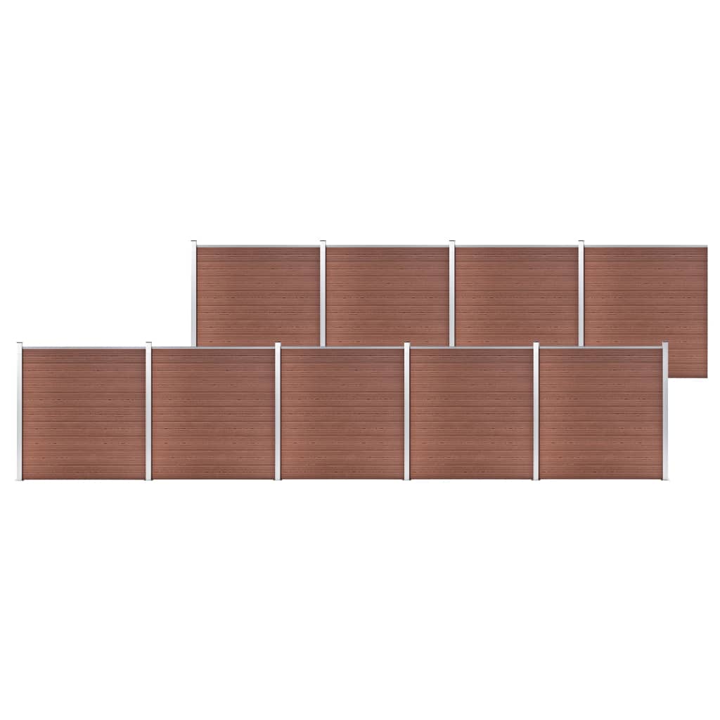 Garden Fence WPC 1564x186 cm Brown - The Home Maker