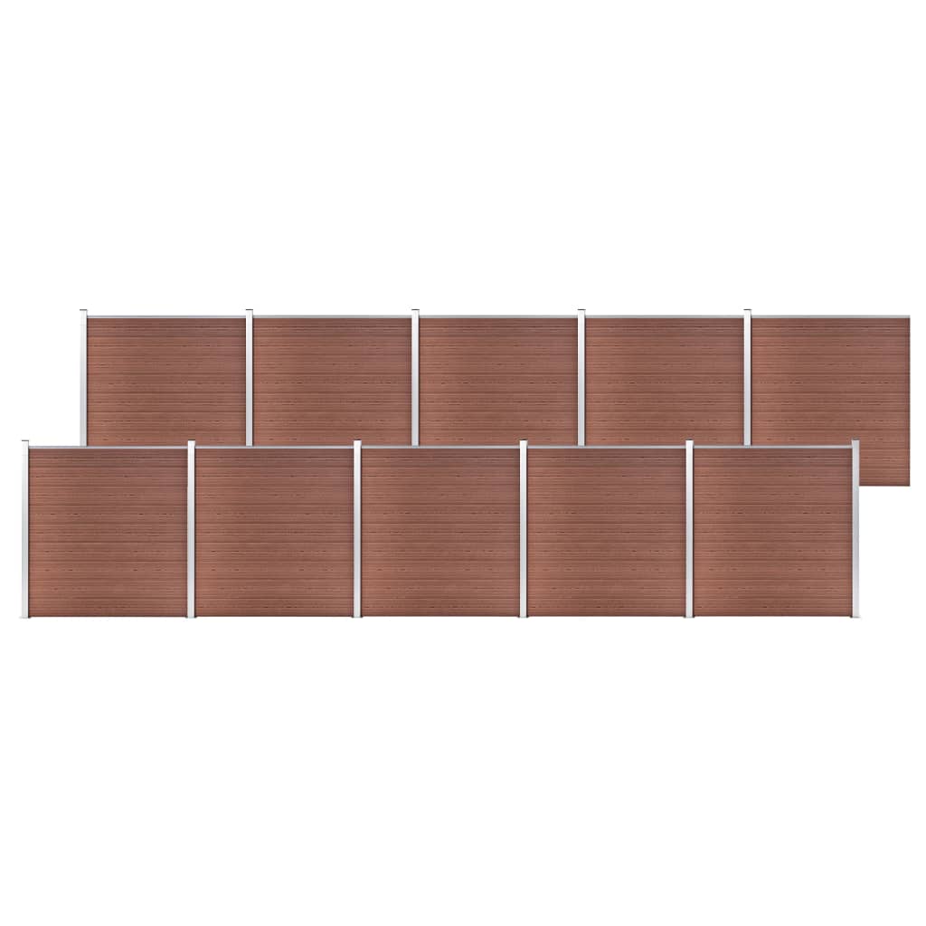 Garden Fence WPC 1737x186 cm Brown - Sid & Sam