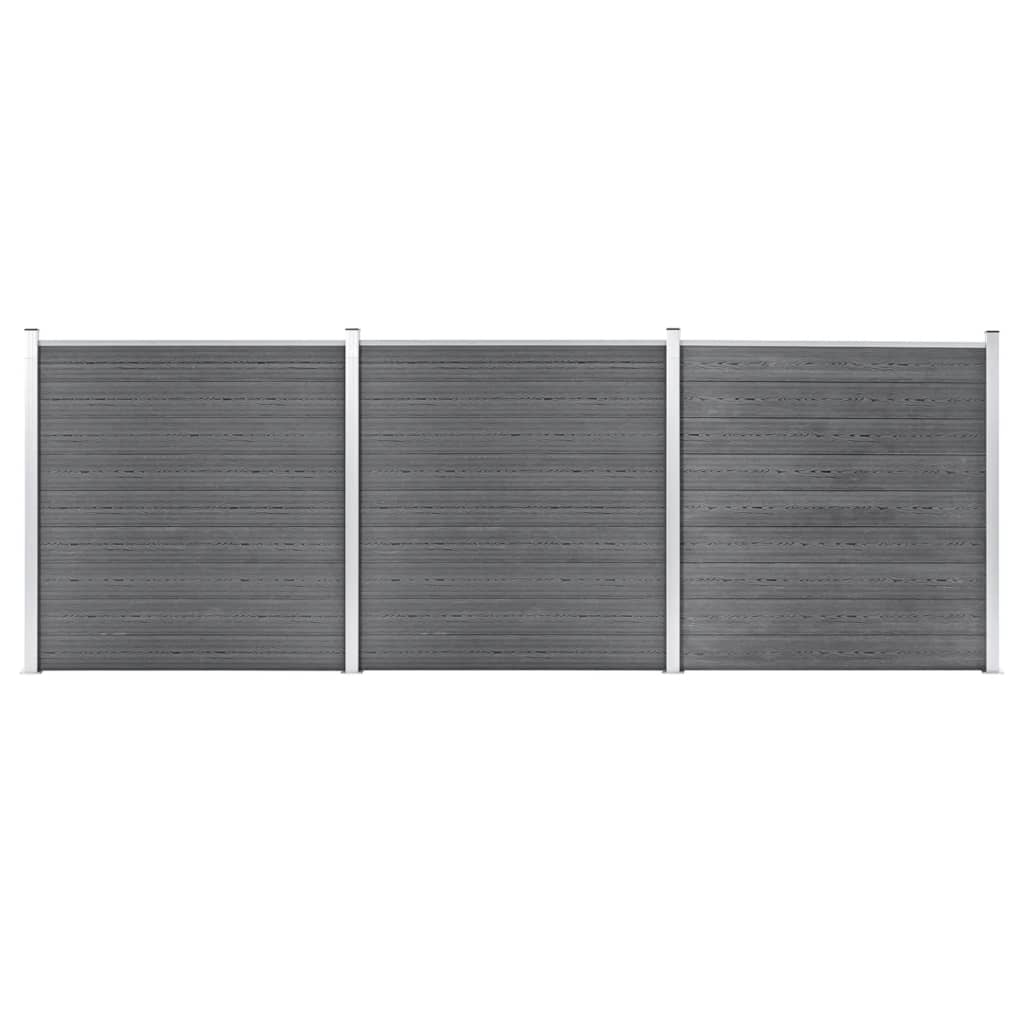 Garden Fence WPC 526x186 cm Grey - Style and Chic