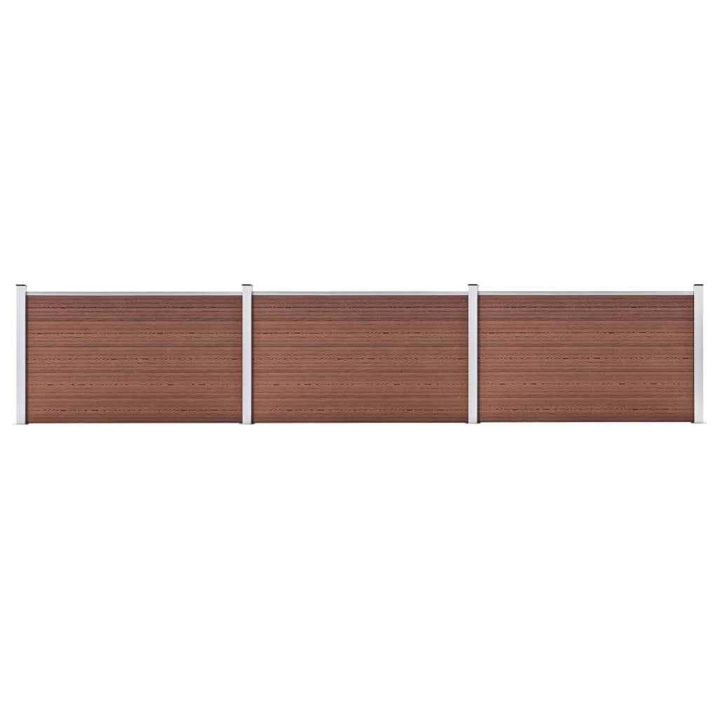Garden Fence WPC 526x106 cm Brown - Direct Imports