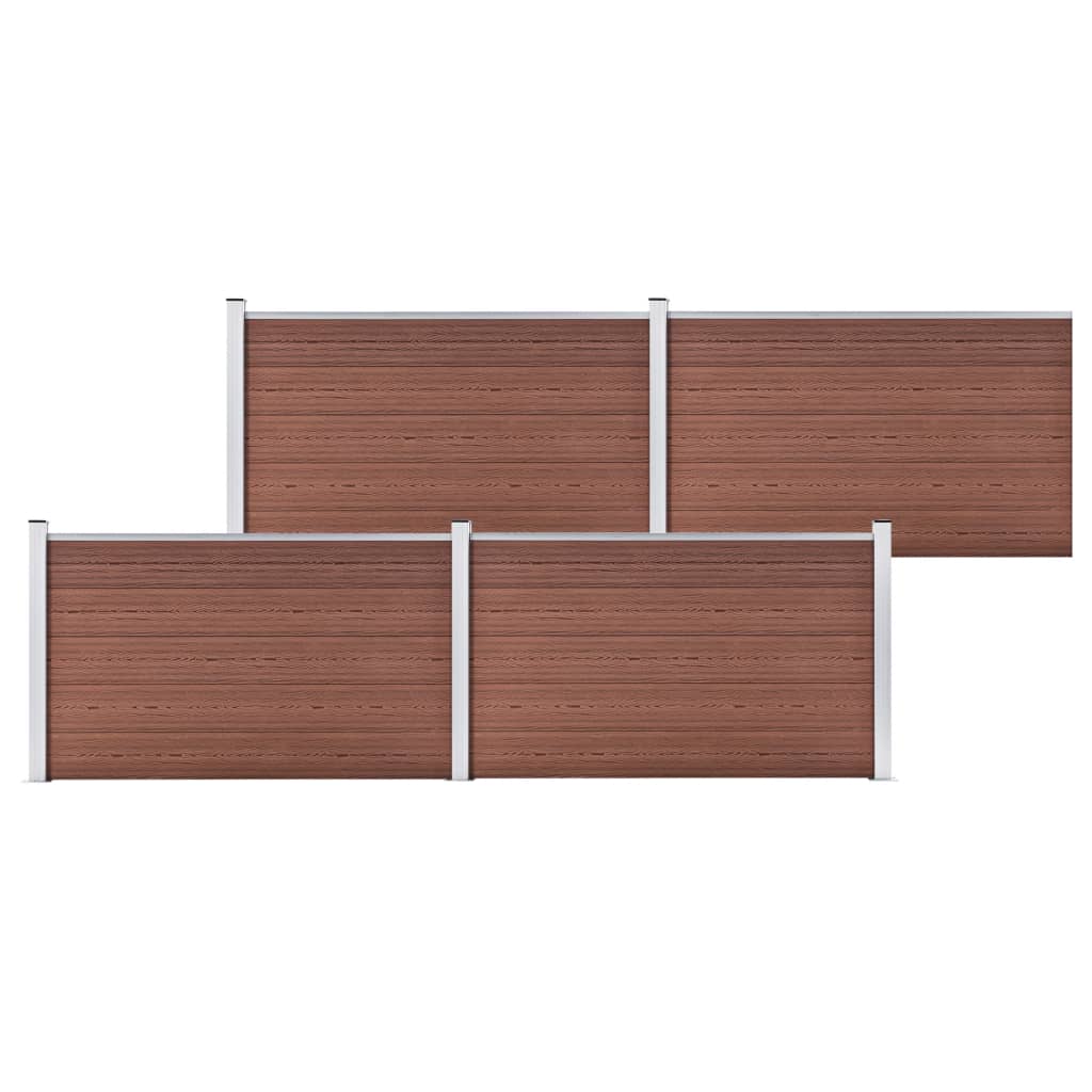 Garden Fence WPC 699x106 cm Brown - Casper Homes
