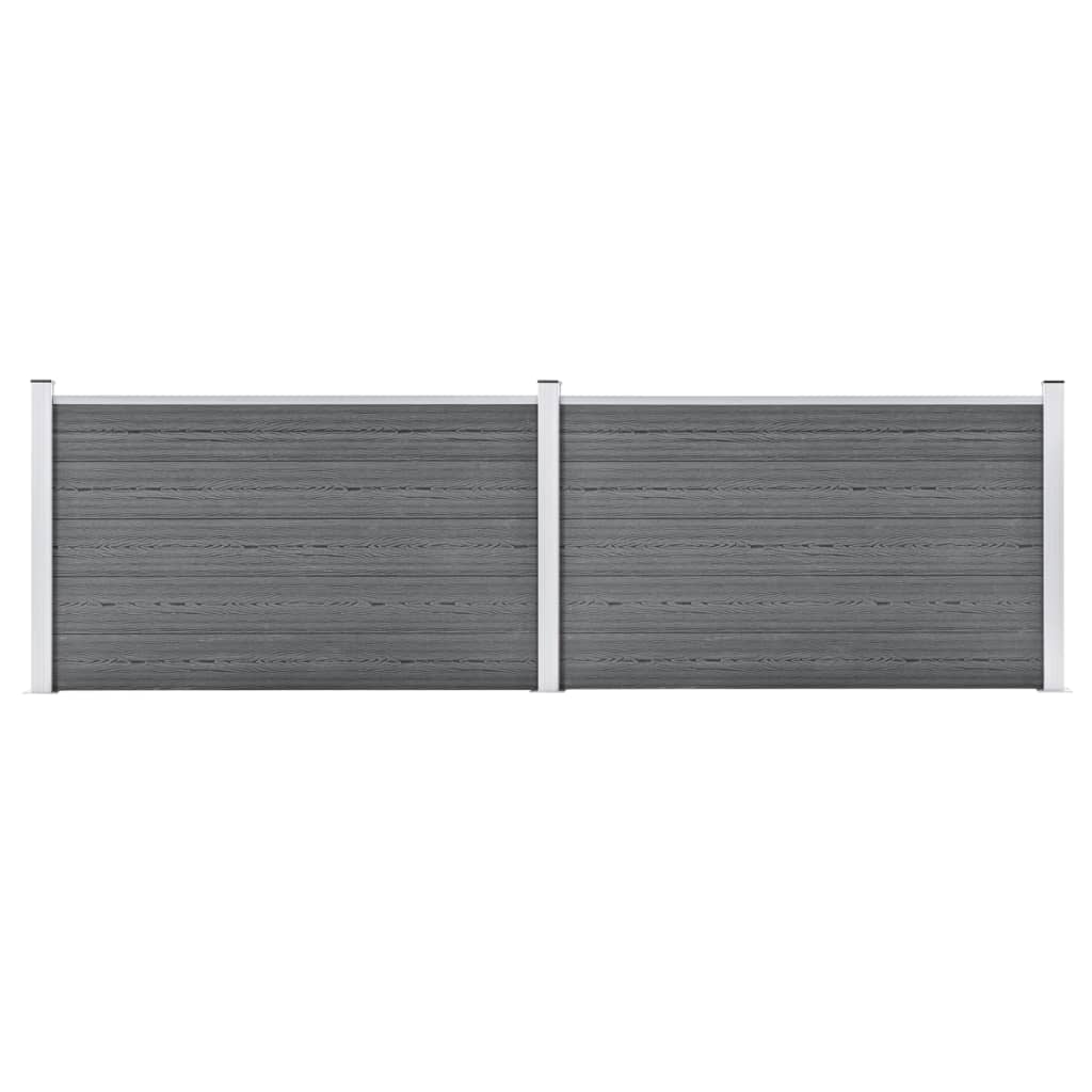 Garden Fence WPC 353x106 cm Grey - Discount Dealers