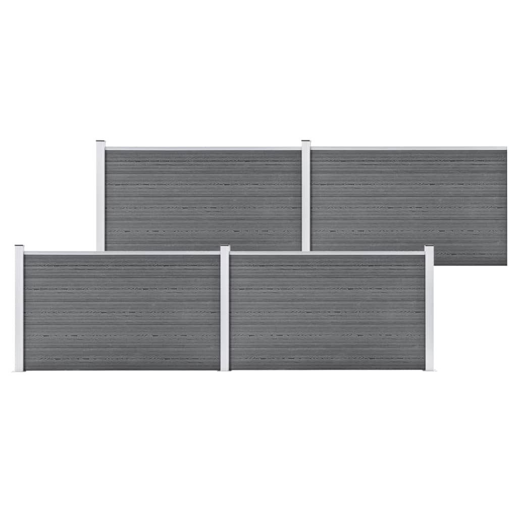 Garden Fence WPC 699x106 cm Grey - Brittle & Co