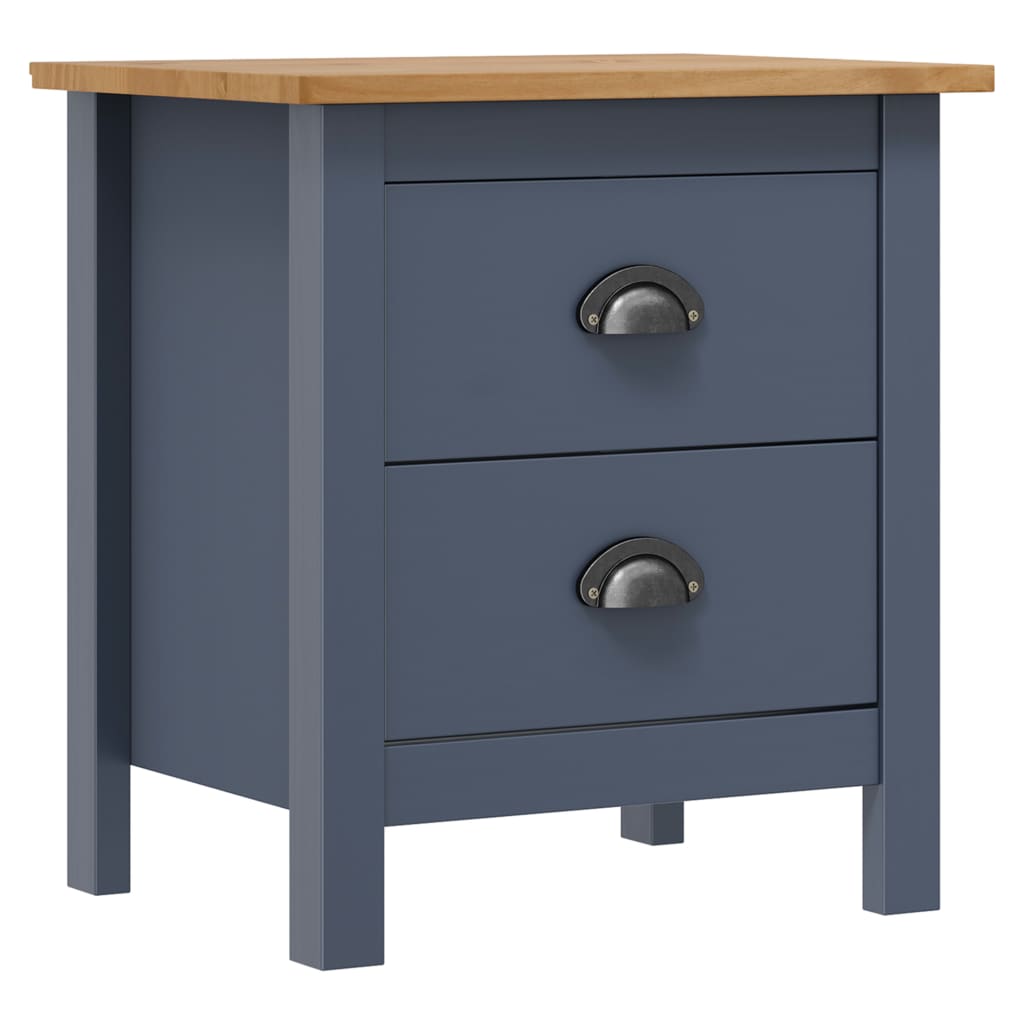 Bedside Table - DUNCAN Nightstand Grey 46cm - Design Hut