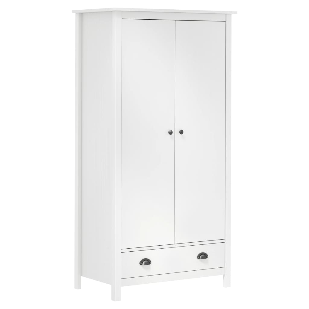 Wardrobe - PETRA I 2 Door Wardrobe White 89cm - Sid & Sam